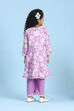 Purple Cotton Printed Kalidar Suit Set image number 4