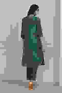 Green Modal Straight Suit Set image number 4