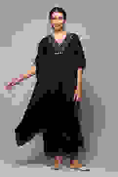 Purple Art Silk A-Line Kurta Palazzo Suit Set image number 6