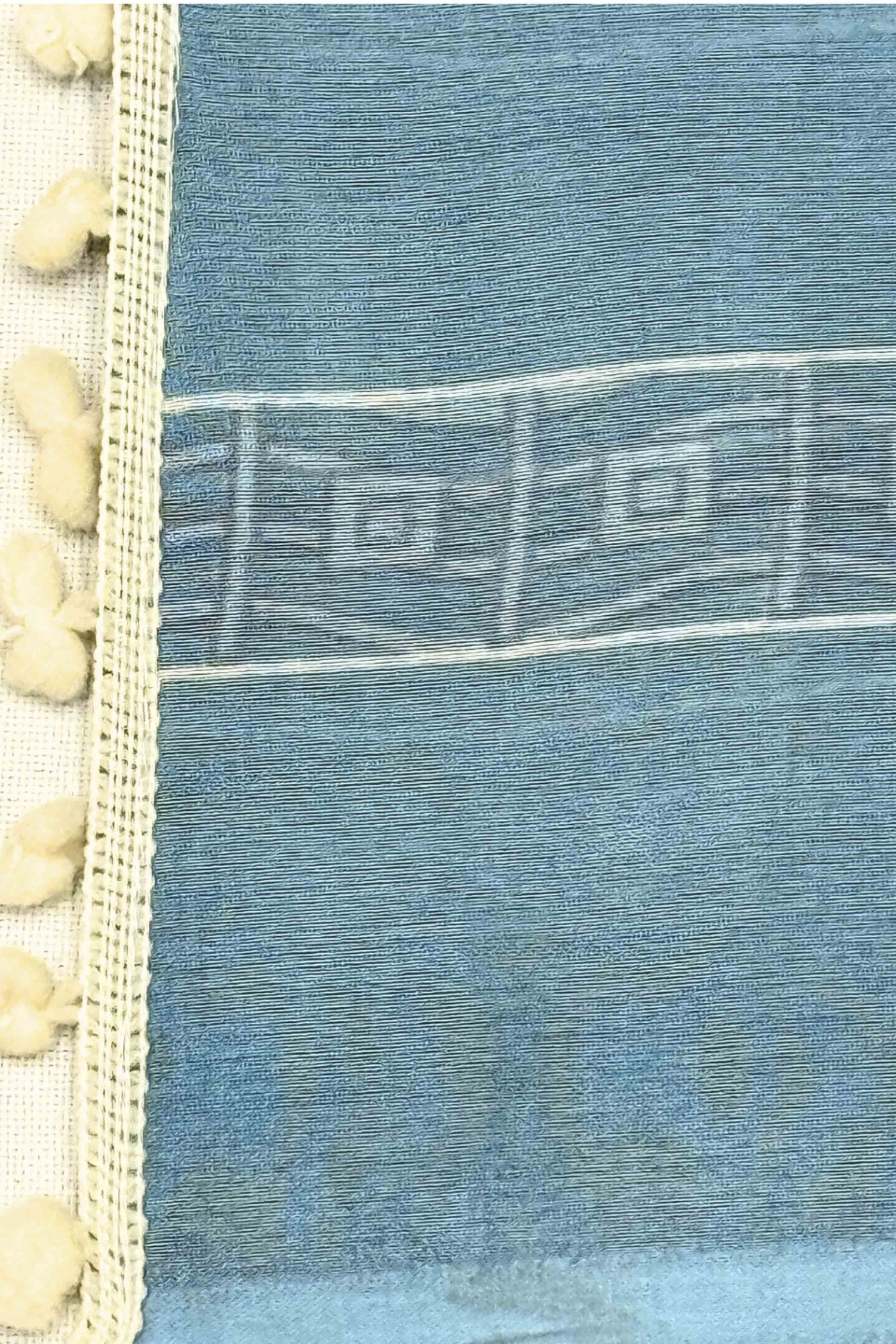Blue Cotton Printed Unstitched Suit Set image number 3