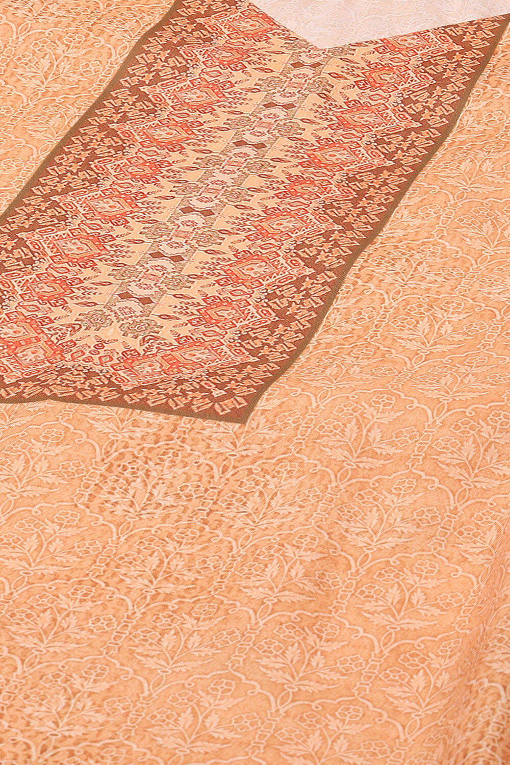 Blue Cotton Blend Digital Print Unstitched Suit Set image number 2