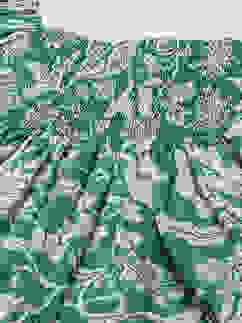 Green Cotton Tiered Dress image number 1