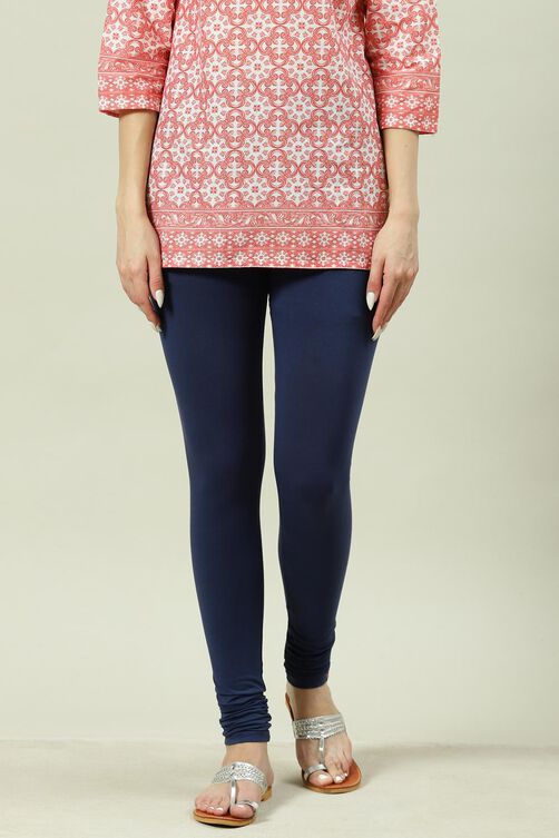Camel Cotton Blend Solid Churidar image number 2