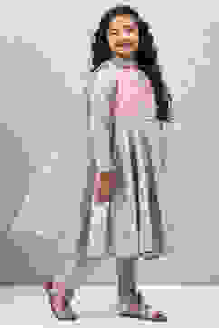 Powder Blue Art Silk Anarkali Kurta Churidar Suit Set image number 6