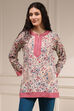Beige Polyester Straight Printed Top image number 4