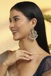 Peach Accent Gold Plated Brass Chandbali image number 3