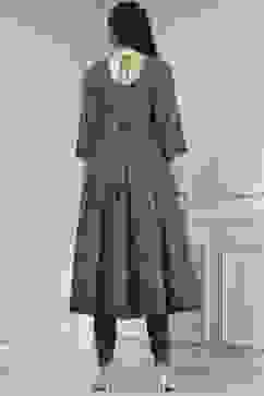 Teal Green Cotton Printed Anarkali Suit Set image number 4