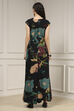 Black Viscose Rayon Straight Printed Jumpsuit image number 3