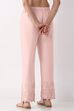 Blush Pink Cotton Straight Pant image number 4