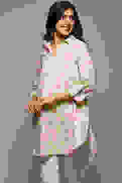 Mint Green Cotton Printed Shirt image number 2