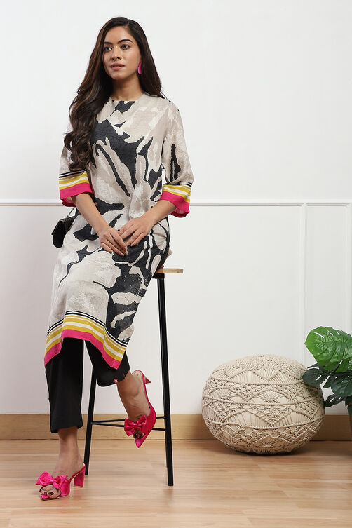 Blush Pink Cotton Solid Pant image number 0
