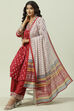 Charcoal LIVA A-Line Kurta Palazzo Suit Set image number 0