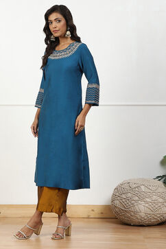 Gold-Toned Solid Mid-Rise Straight Palazzo image number 0