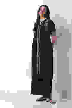 Black Viscose Lycra Relaxed Palazzos image number 6