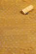 Yellow Cotton Hand Block Embroidered Unstitched Suit Set image number 3