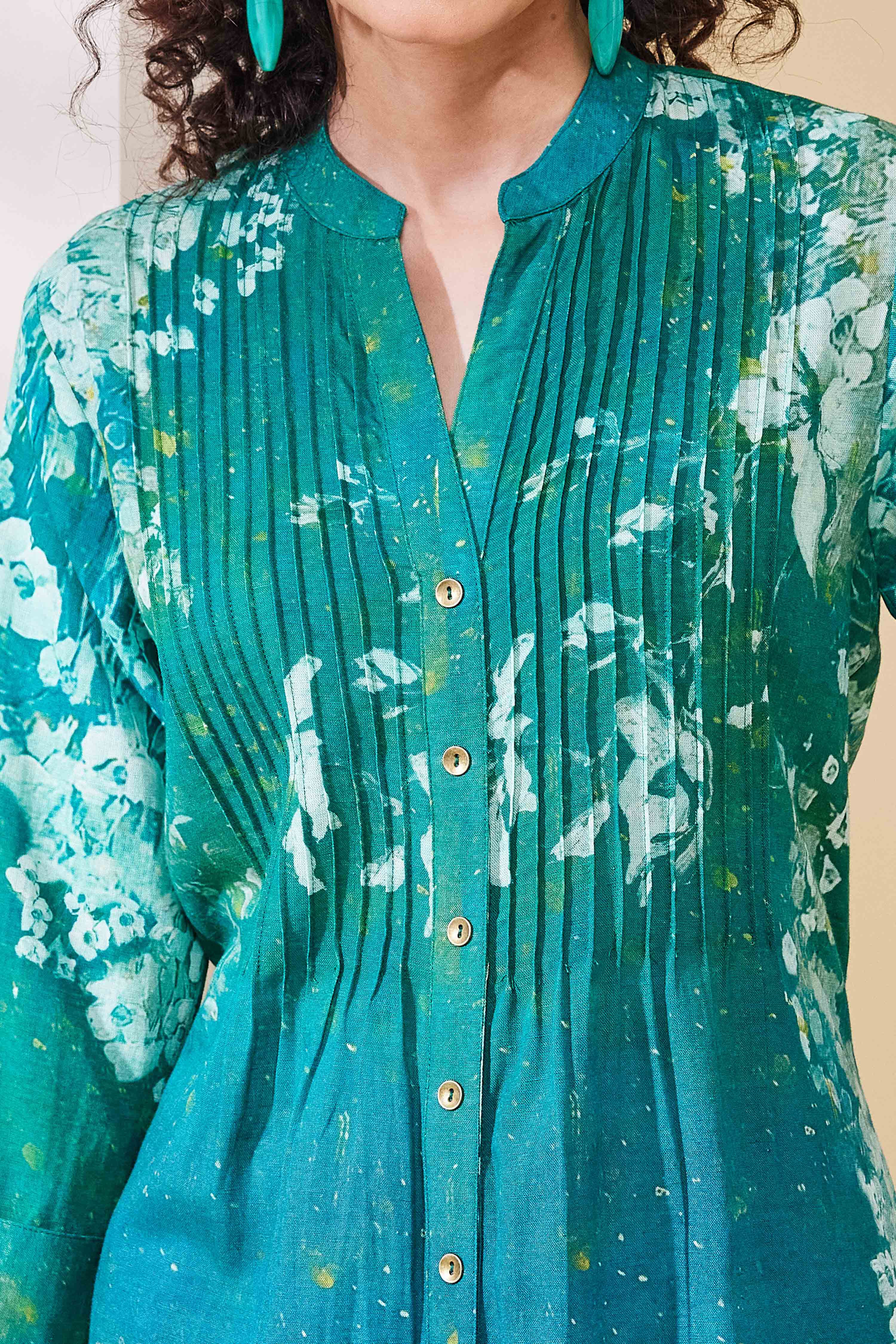 Green Viscose Rayon Straight Kurta image number 1