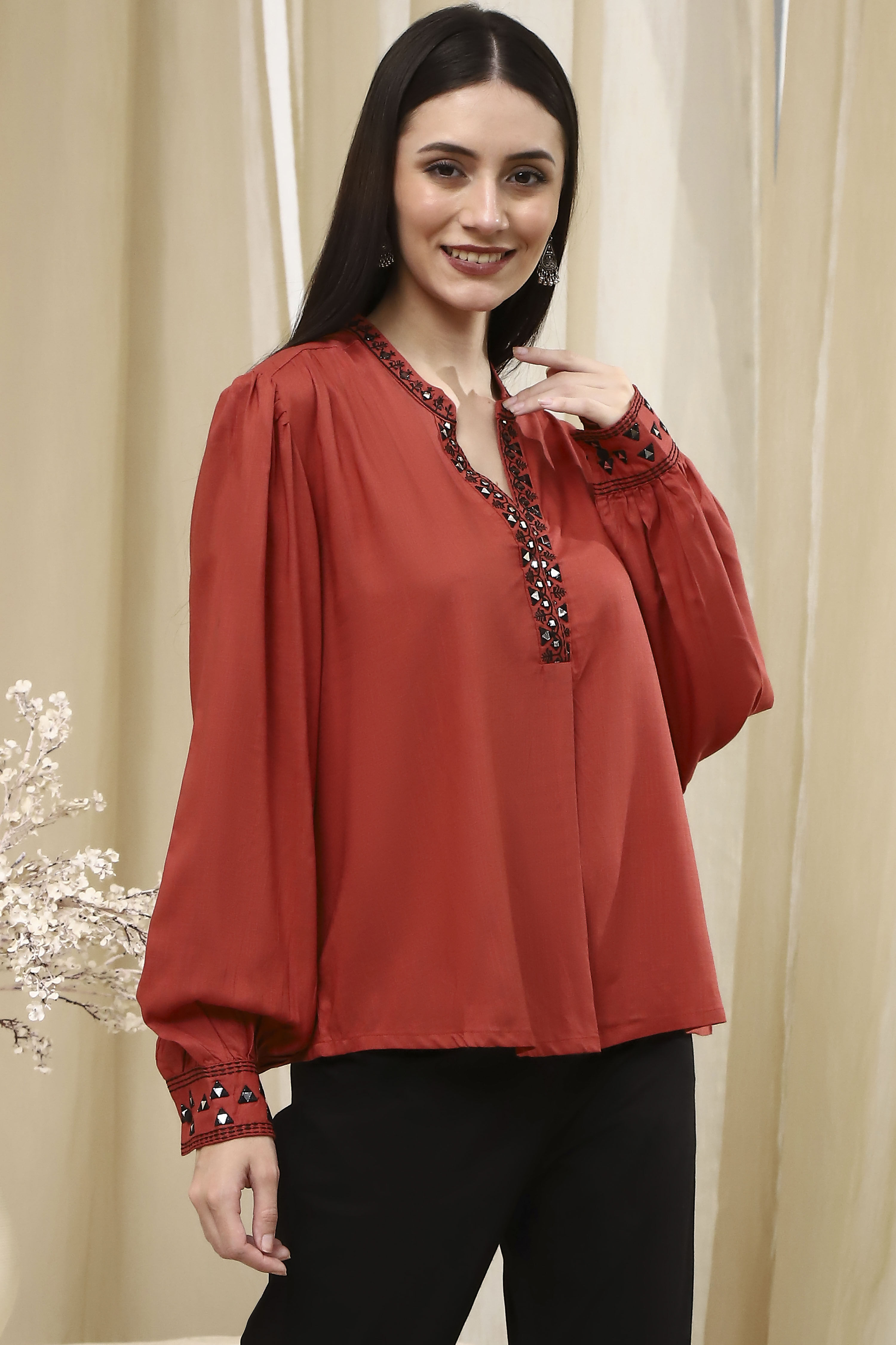 Rust Solid Straight Top image number 4