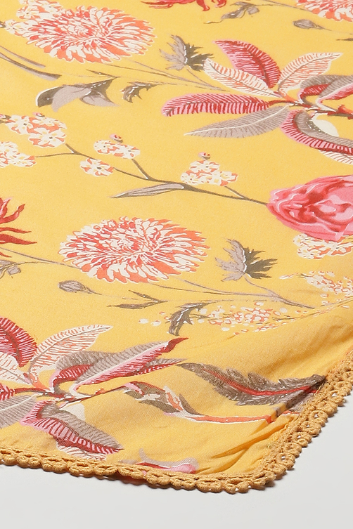 Mango Rayon Straight Kurta Palazzo Suit Set image number 4