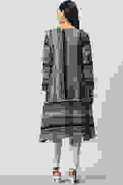 Black & Grey Acrylic Printed Dress image number 3