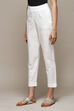 Off White Slub Pants image number 2