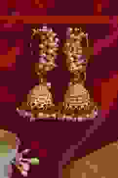 Off White Brass Jhumka image number 2