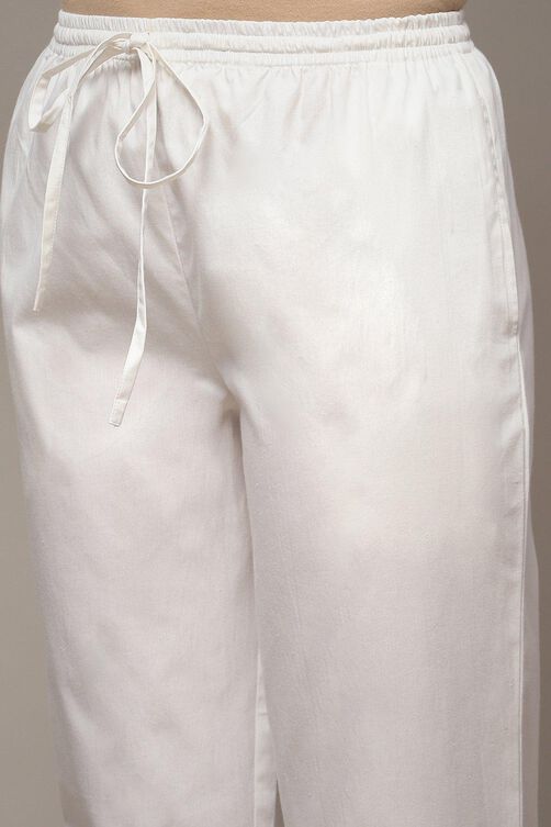 Fuschia Cotton Straight Pant image number 1