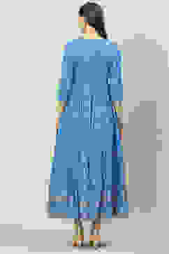 Blue Cotton Dress image number 4