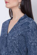 Black Poly Cotton Winter Yarndyed Kurta image number 1