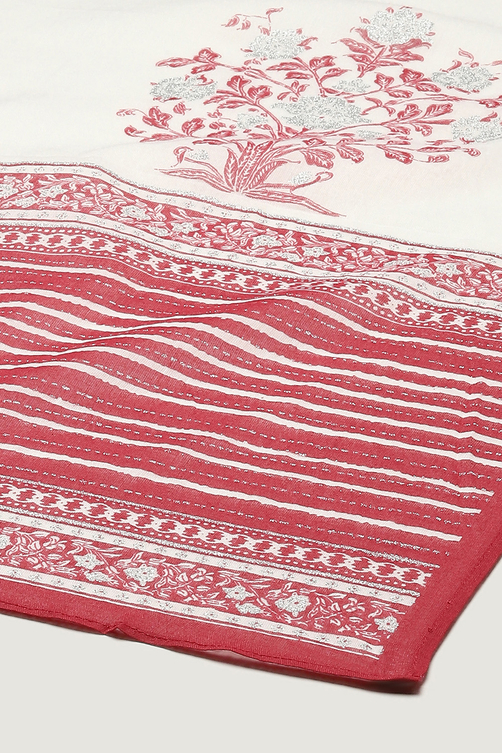 Black Cotton Anarkali Printed Kurta Churidar Suit Set image number 3