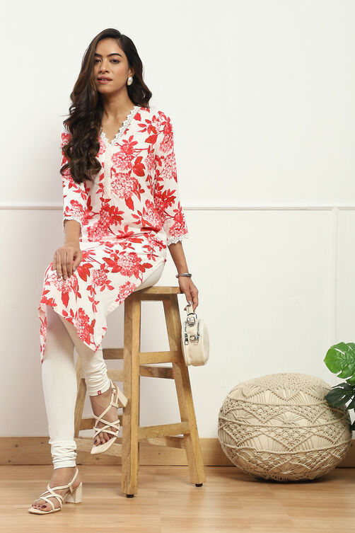 Beige Cotton Solid Churidar image number 0