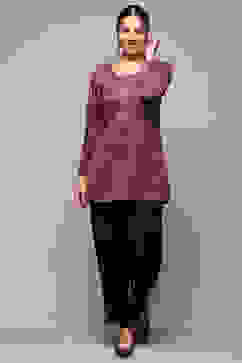 Red Poly Cotton Straight Printed Kurti image number 0