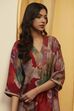 Rust Poly Viscose Straight Kurta image number 1