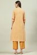 Teal Cotton A-Line Kurta Palazzo Suit Set image number 5