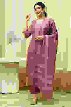 Coral Tissue Jamdani Unstitched Suit Set image number 1