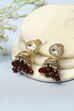 Red Kundan Festive Jhumka image number 0