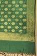 Green Chanderi Silk Printed Unstitched Suit Set image number 4