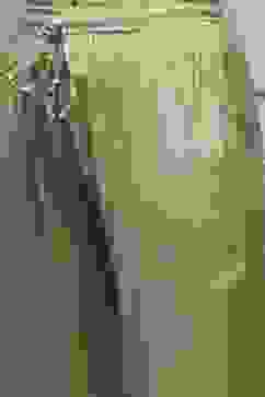 Beige Linen Blend Hand Painted Unstitched Suit Set image number 3