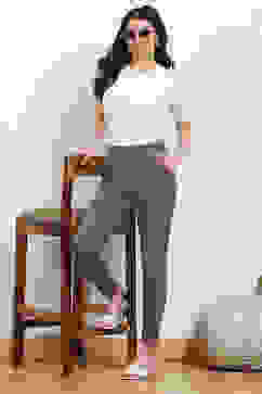 Cement Art Silk Solid Jeggings image number 0