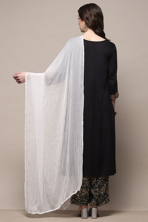 Rust Poly Chiffon Dupatta image number 2