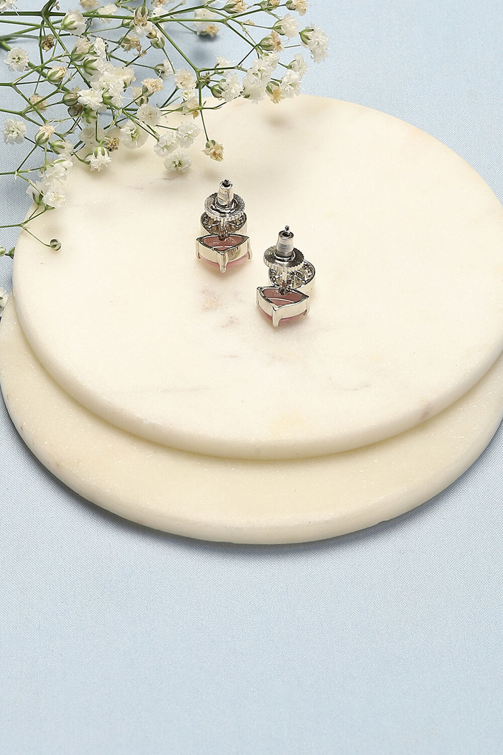 Light Pink Brass Earrings image number 2