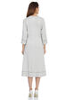 Cream A-Line Cotton And Viscose Yarndyed Dress image number 4