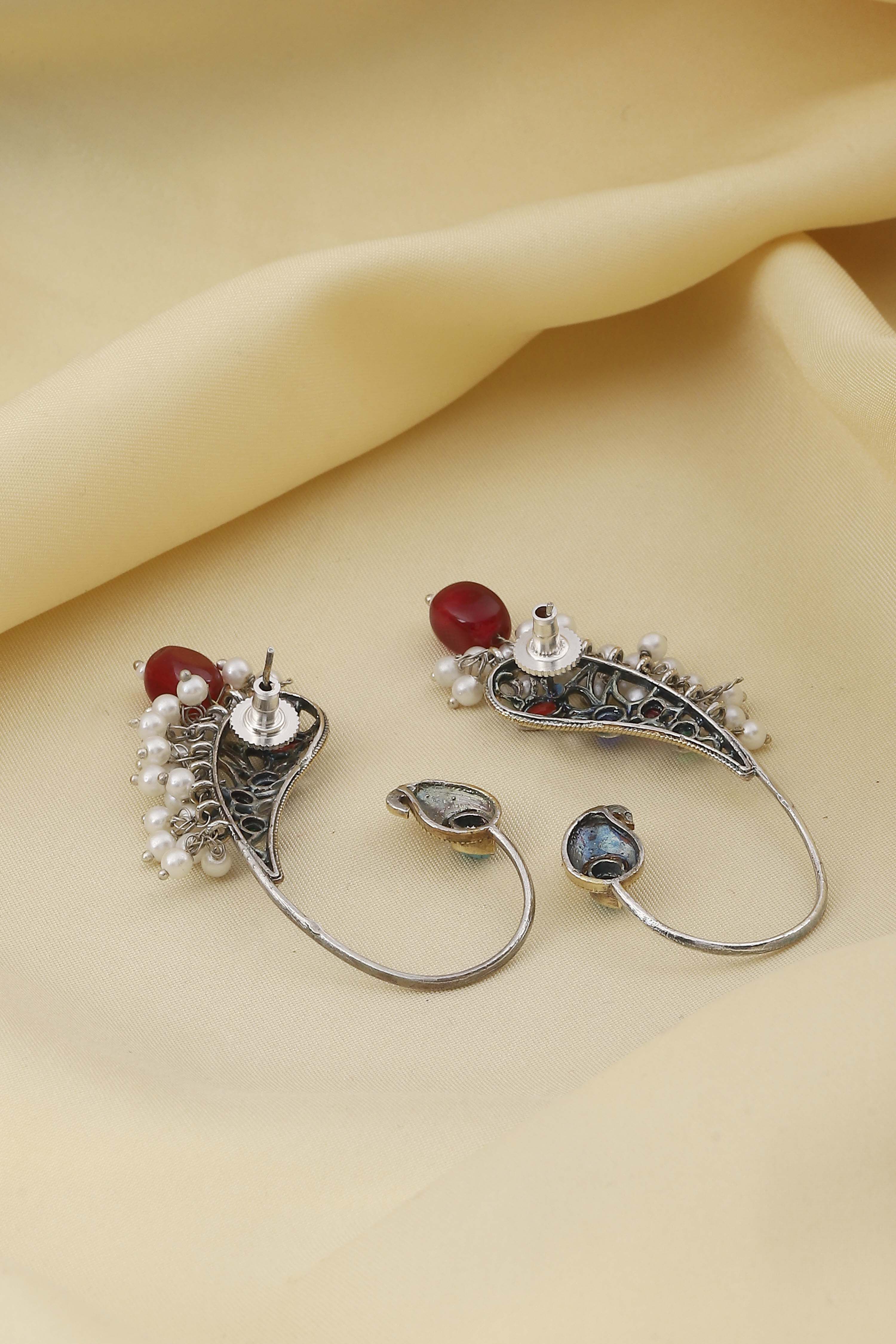 Oxidised Brass Earcuff image number 2