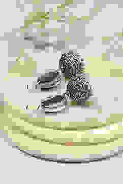 Mint Green Brass Jhumka image number 2