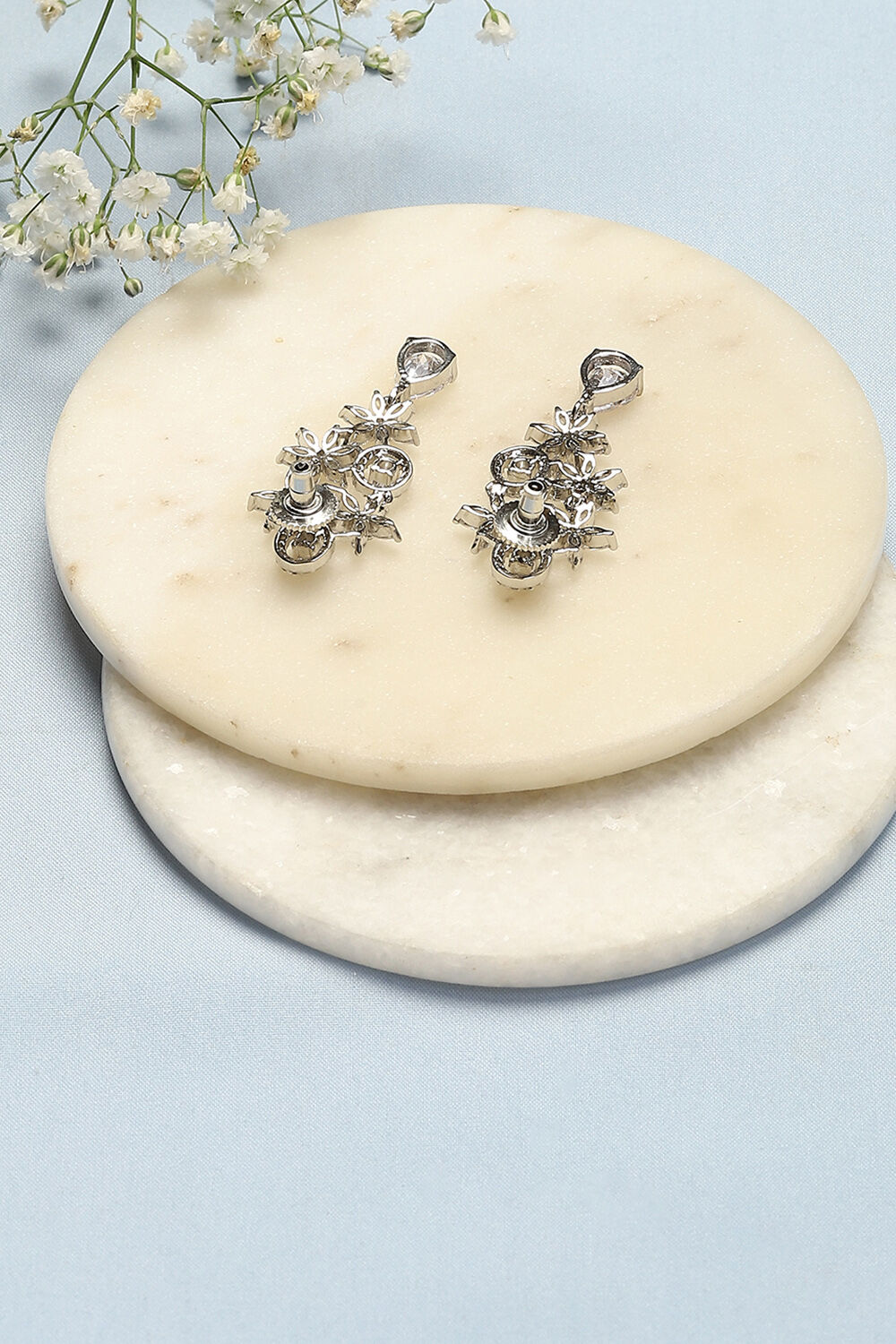 White Brass Earrings image number 2