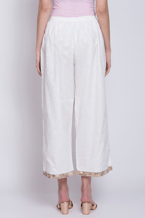 White Cotton Palazzo image number 3
