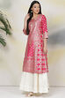 Teal Silk Straight Kurta image number 2