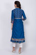 Red Cotton A-Line Printed Kurta image number 5