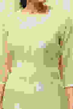 Lime Cotton Machine Embroidered Unstitched Suit Set image number 2