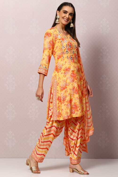 Sea Green Viscose Straight Kurta Salwar Pant Suit Set image number 6