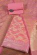 Pink Cotton Printed Embroidered Unstitched Suit Set image number 0